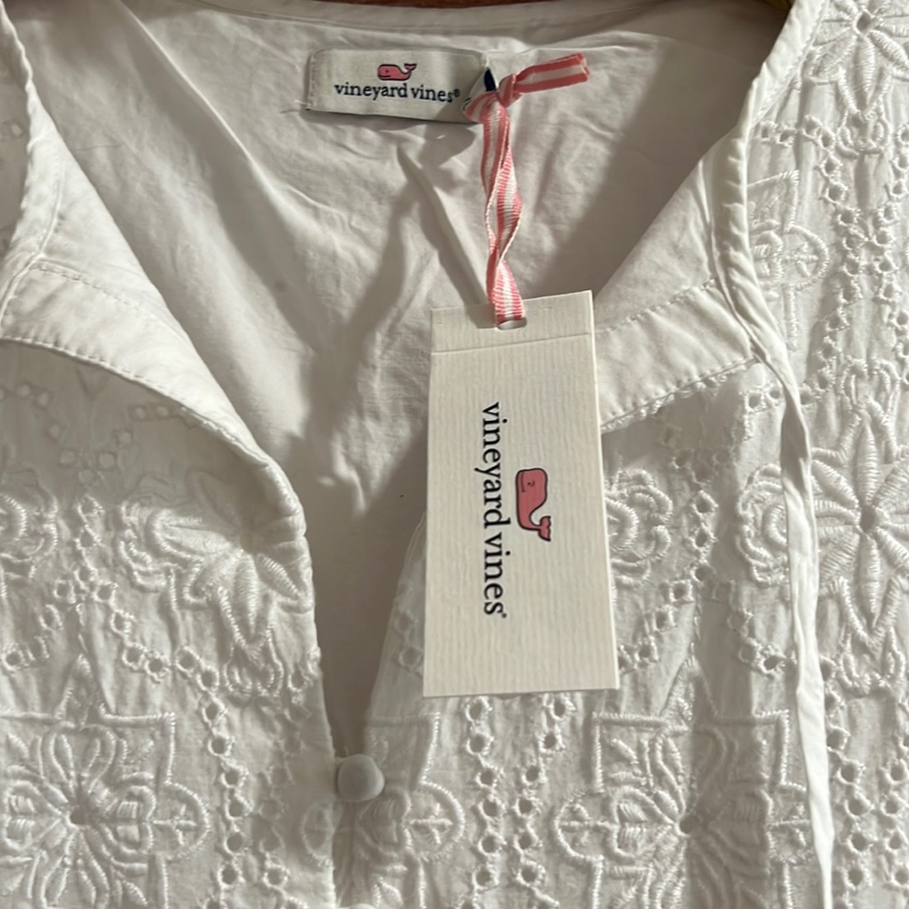 White layered eyelet dress by Vineyard Vines